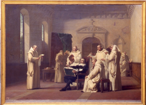 Eustache Le Sueur chez les chartreux par Désiré François Laugée