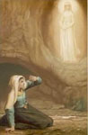 Bernadette à la grotte
